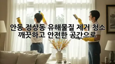 안동 정상동 유해물질 제거 청소: 깨끗하고 안전한 공간으로!